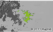 Physical 3D Map of Pingtan, darken, desaturated