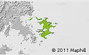 Physical 3D Map of Pingtan, lighten, desaturated