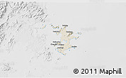 Shaded Relief 3D Map of Pingtan, lighten, desaturated