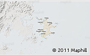 Shaded Relief 3D Map of Pingtan, lighten, semi-desaturated