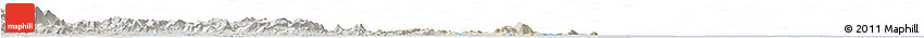 Shaded Relief Horizon Map of Pingtan, semi-desaturated