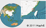 Satellite Location Map of Pingtan, highlighted country