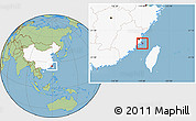 Savanna Style Location Map of Pingtan, highlighted country