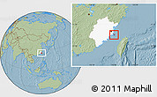 Savanna Style Location Map of Pingtan, highlighted parent region, hill shading