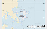 Classic Style Map of Pingtan, single color outside