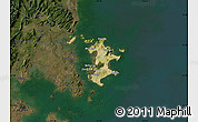 Satellite Map of Pingtan, darken
