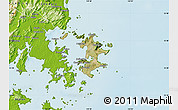 Satellite Map of Pingtan, physical outside