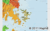 Satellite Map of Pingtan, political outside