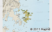 Satellite Map of Pingtan, shaded relief outside