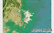 Shaded Relief Map of Pingtan, satellite outside