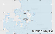 Silver Style Map of Pingtan, single color outside