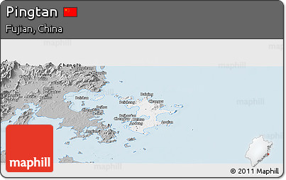 Gray Panoramic Map of Pingtan