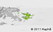 Physical Panoramic Map of Pingtan, lighten, desaturated