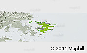 Physical Panoramic Map of Pingtan, lighten, semi-desaturated