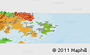 Physical Panoramic Map of Pingtan, political outside