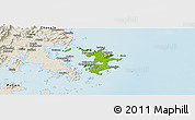 Physical Panoramic Map of Pingtan, shaded relief outside