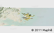 Satellite Panoramic Map of Pingtan, lighten