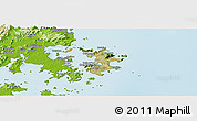Satellite Panoramic Map of Pingtan, physical outside