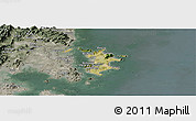 Satellite Panoramic Map of Pingtan, semi-desaturated