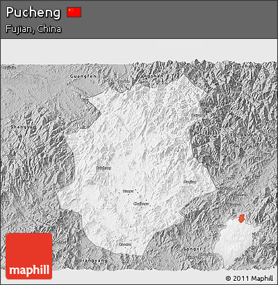 Gray 3D Map of Pucheng