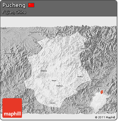 Gray 3D Map of Pucheng
