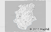 Gray 3D Map of Pucheng, single color outside