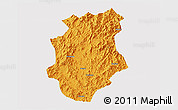 Political 3D Map of Pucheng, cropped outside