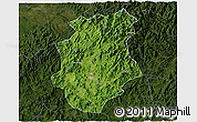 Satellite 3D Map of Pucheng, darken