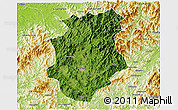 Satellite 3D Map of Pucheng, physical outside