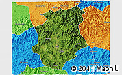 Satellite 3D Map of Pucheng, political outside