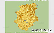 Savanna Style 3D Map of Pucheng, single color outside