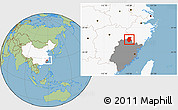 Savanna Style Location Map of Pucheng, highlighted country, highlighted parent region