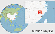 Savanna Style Location Map of Pucheng, highlighted country