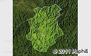 Satellite Map of Pucheng, darken