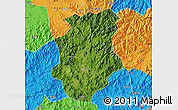 Satellite Map of Pucheng, political outside