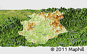 Physical Panoramic Map of Pucheng, satellite outside