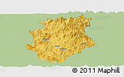 Savanna Style Panoramic Map of Pucheng, single color outside