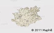 Shaded Relief Panoramic Map of Pucheng, cropped outside