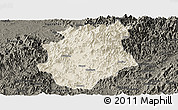 Shaded Relief Panoramic Map of Pucheng, darken