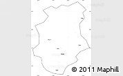Blank Simple Map of Pucheng, cropped outside