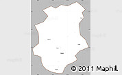Gray Simple Map of Pucheng, cropped outside