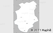 Gray Simple Map of Pucheng, single color outside