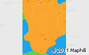 Political Simple Map of Pucheng