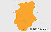 Political Simple Map of Pucheng, single color outside