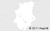 Silver Style Simple Map of Pucheng, single color outside