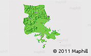 Political 3D Map of Putian, cropped outside