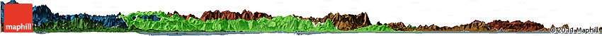 Political Horizon Map of Putian, darken