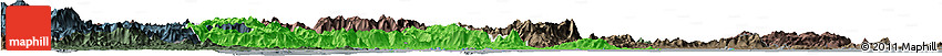 Political Horizon Map of Putian, darken, semi-desaturated