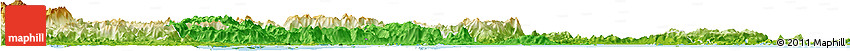 Political Horizon Map of Putian, physical outside