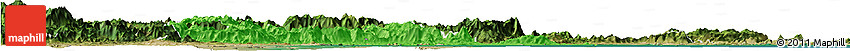 Political Horizon Map of Putian, satellite outside